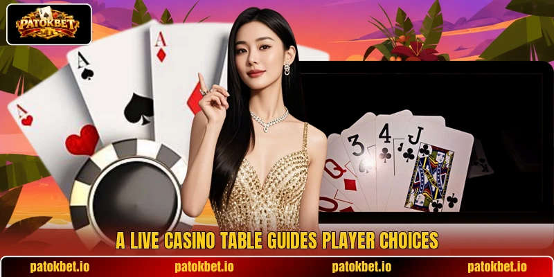 A live casino table guides player choices A live casino table guides player choices