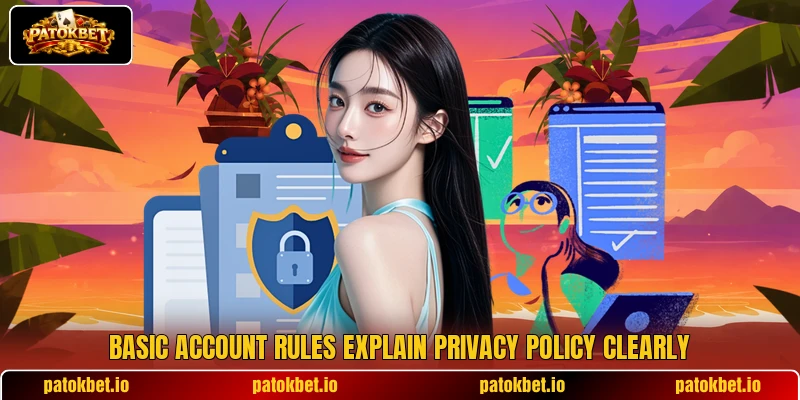Basic account rules explain privacy policy clearly Basic account rules explain privacy policy clearly