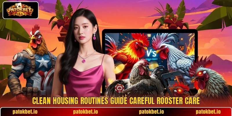 Clean housing routines guide careful rooster care Clean housing routines guide careful rooster care