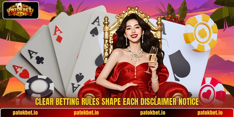 Clear betting rules shape each disclaimer notice Clear betting rules shape each disclaimer notice