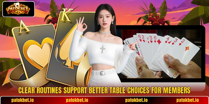 Clear routines support better table choices for members Clear routines support better table choices for members