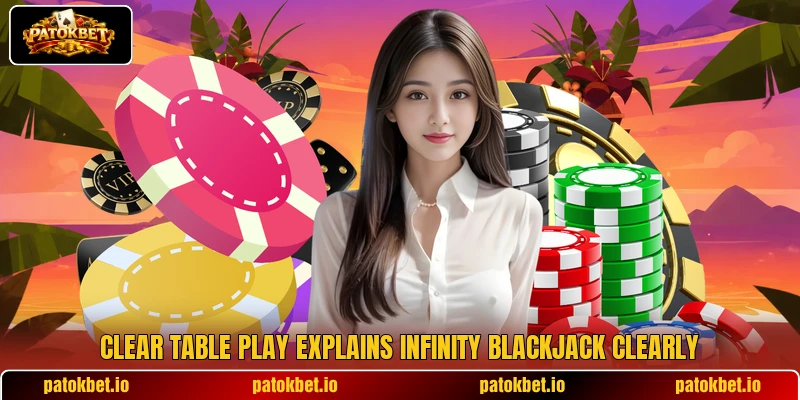 Clear table play explains Infinity Blackjack clearly Clear table play explains Infinity Blackjack clearly