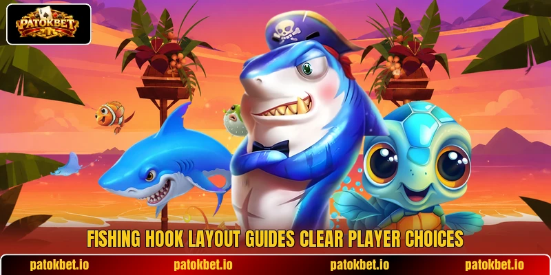 Fishing Hook layout guides clear player choices Fishing Hook layout guides clear player choices