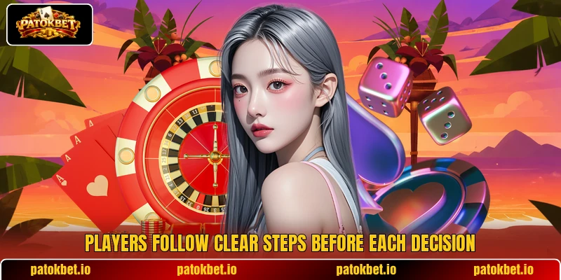 Players follow clear steps before each decision Players follow clear steps before each decision