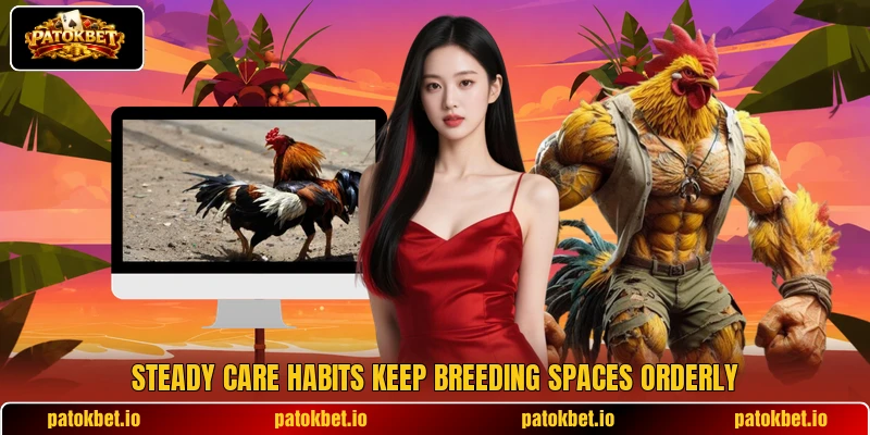 Steady care habits keep breeding spaces orderly Steady care habits keep breeding spaces orderly