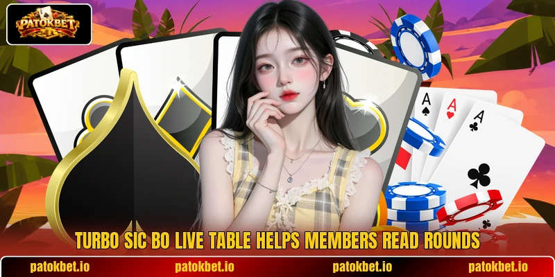 Turbo Sic Bo Live table helps members read rounds Turbo Sic Bo Live table helps members read rounds